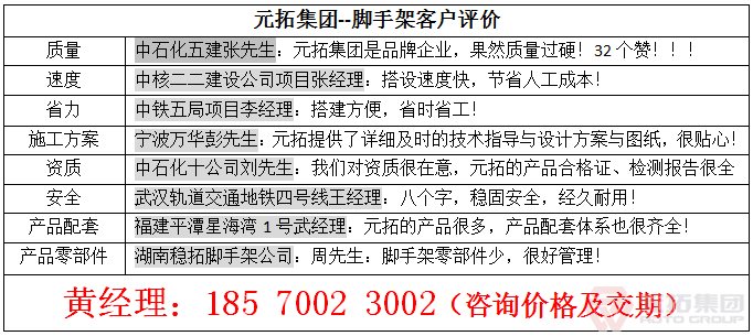 求購長沙腳手架 ，就找元拓建材集團！