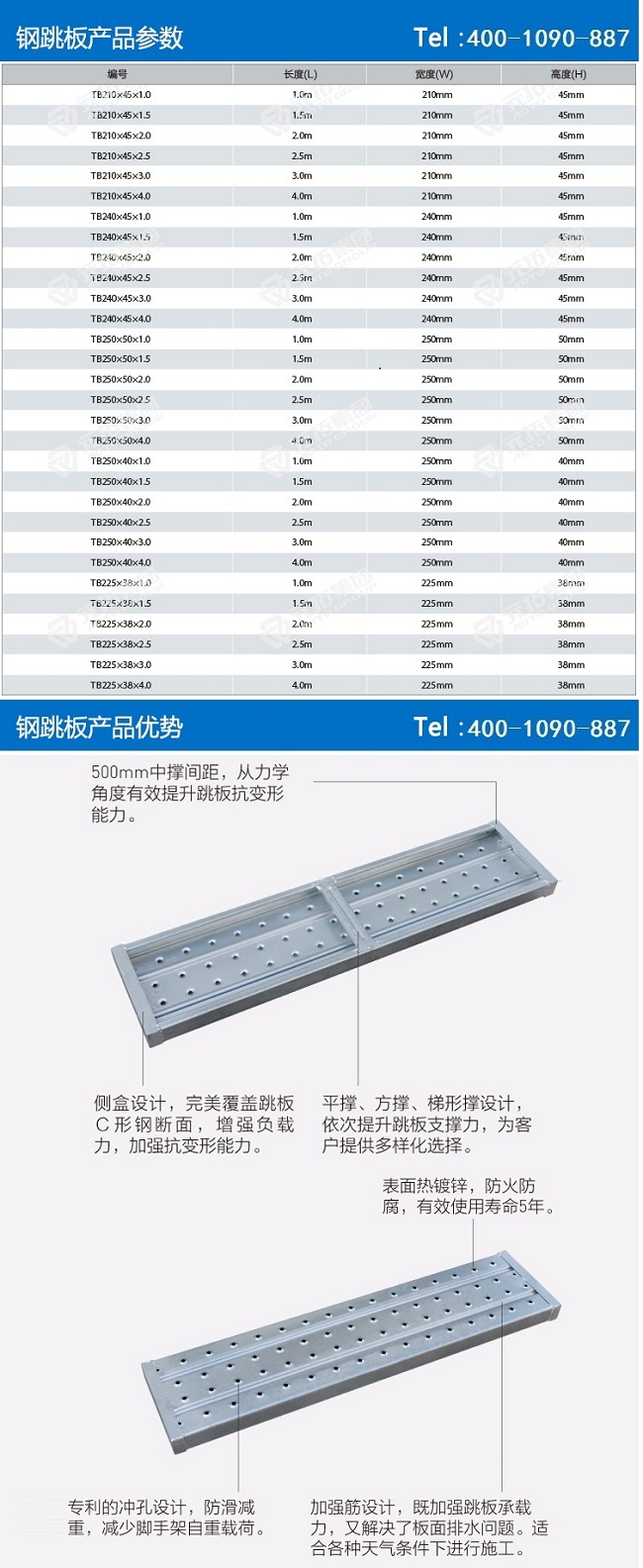 鋼制建筑腳踏板